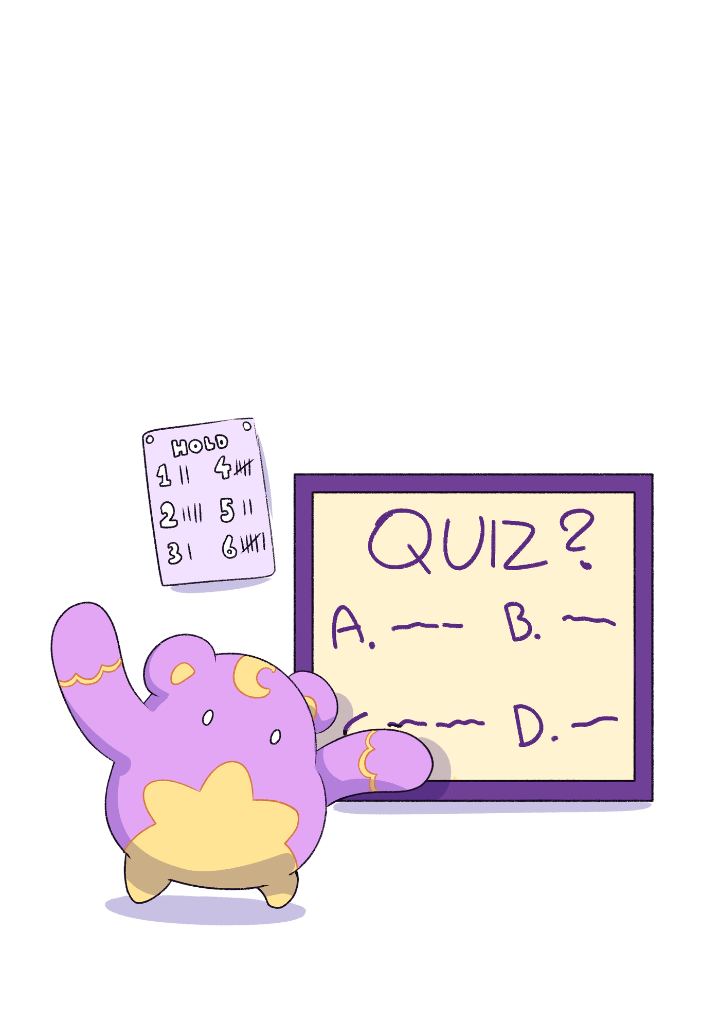 Kuma viser en quiztavle